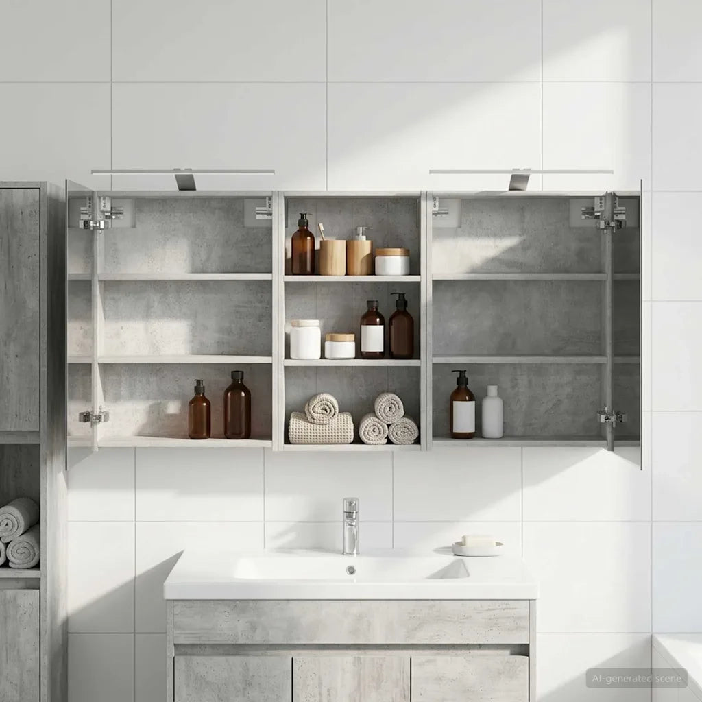 Set di Armadi da Bagno | Armadio da bagno con lo scaffale 3 pz 140 x 14,5 x 70 cm