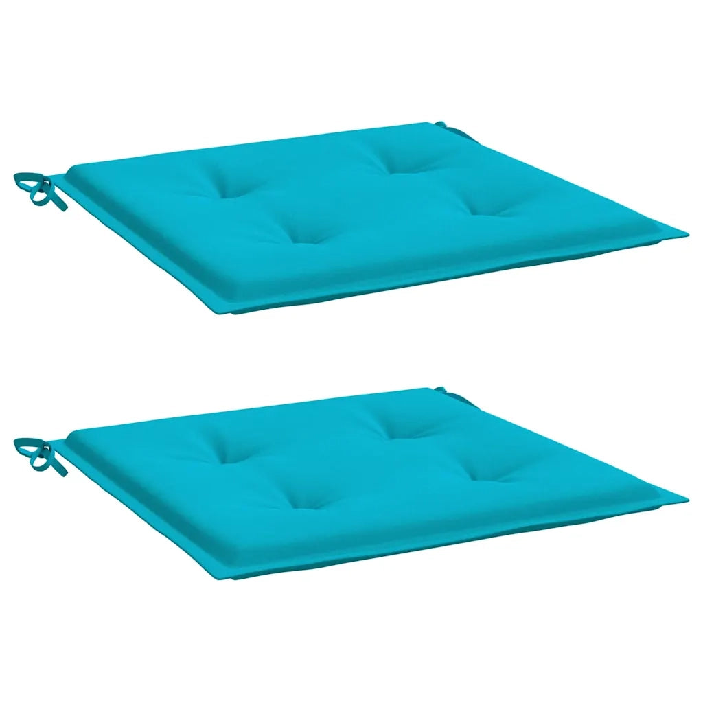 Cuscini per Sedia 2 pz Turchese 50x50x4 cm in Tessuto 361095