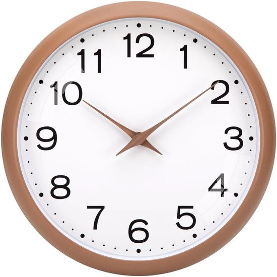 Orologio da Parete in Legno, Stile Moderno, 30cm Quarzo, Grande, Batteria, Facile da Leggere, Adatto per Camera, Cucina, Salotto, Camera da Letto, Ufficio, Scuola (Frammento in Legno Bianco + Scuro)