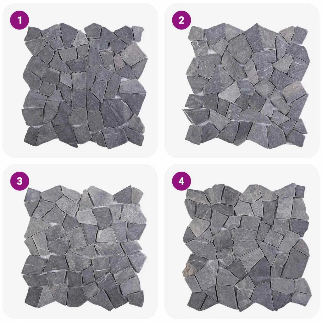 Piastrelle Mosaico Grigio Scuro 30 x 30 cm Marmo 42033530