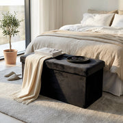 Pouf contenitore in velluto -  MARCUS