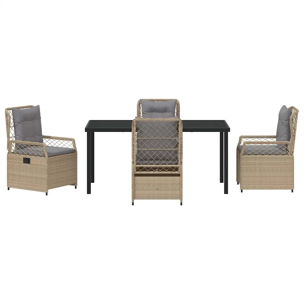 Set da Pranzo per Giardino 5 pcs Beige e Grigio Chiaro 3381005