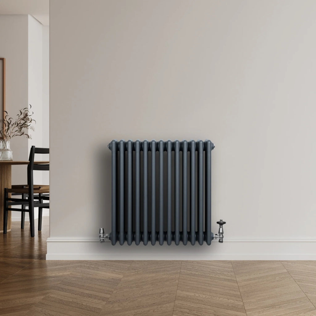 Radiatore Tradizionale 4 Colonne Orizzontale Antracite 600 x 605 mm