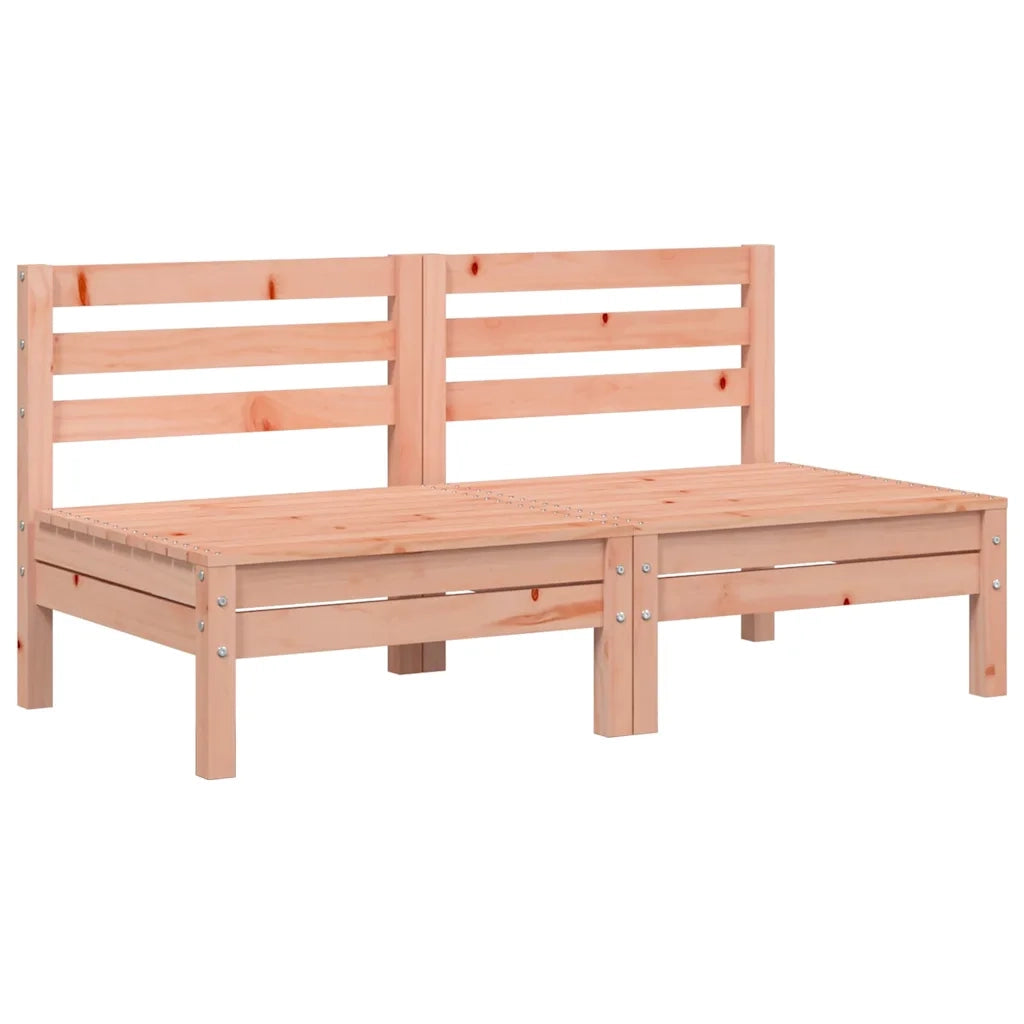 Divano da esterno-Divani Senza Braccioli da Giardino 2pz Legno Massello Douglas