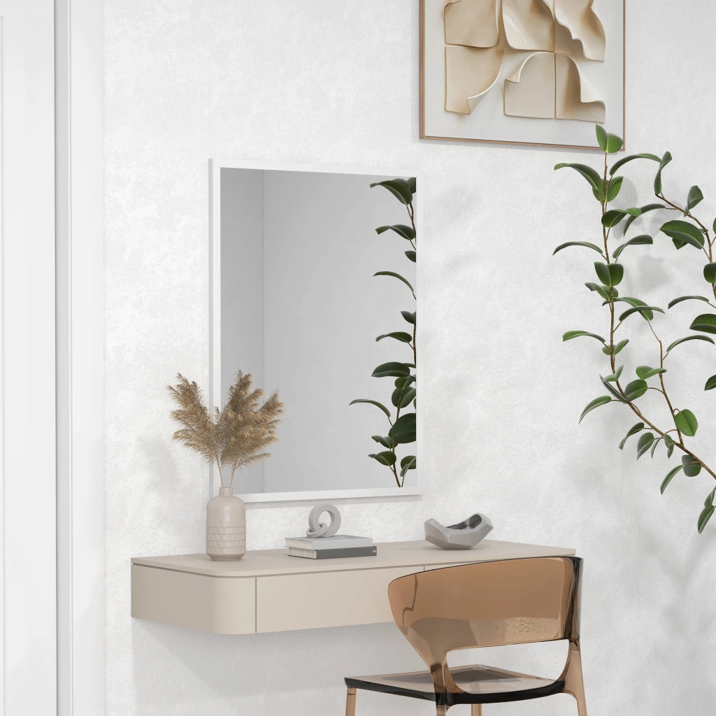 Specchio da parete rettangolare ¨C Xylo ¨C 60x80 cm bianco MDF per bagno