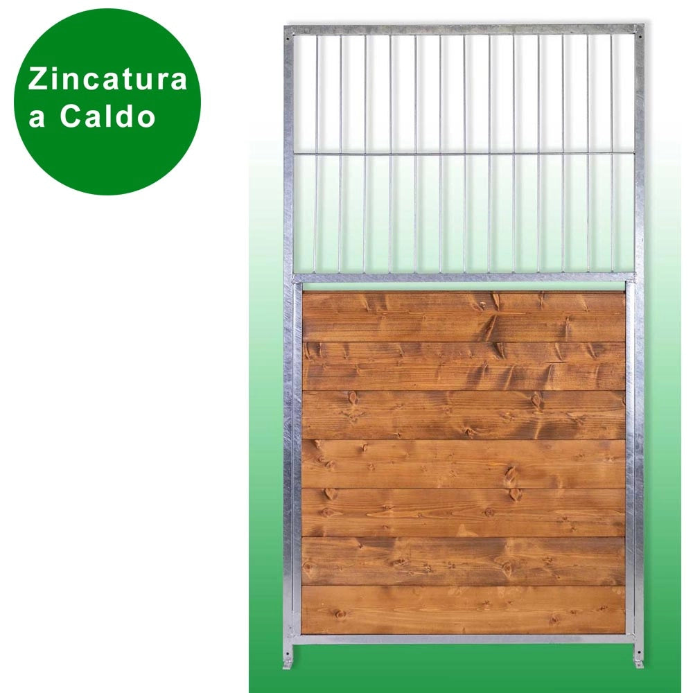 Pannello mezzo legno & mezzo rete per box per cani zincatura a caldo 1x1,80 metri