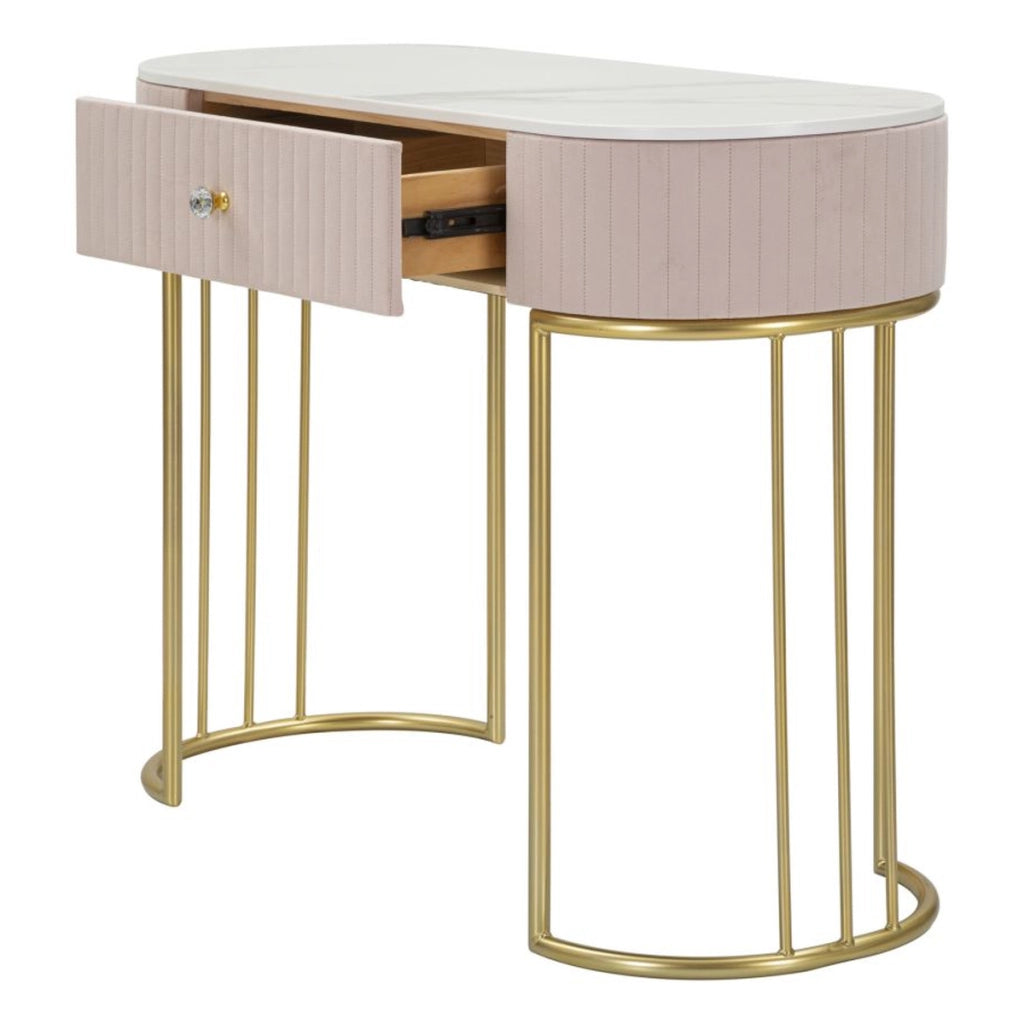 Tavolo Consolle VKH616, Rosa, Legno, 100x40x75 cm