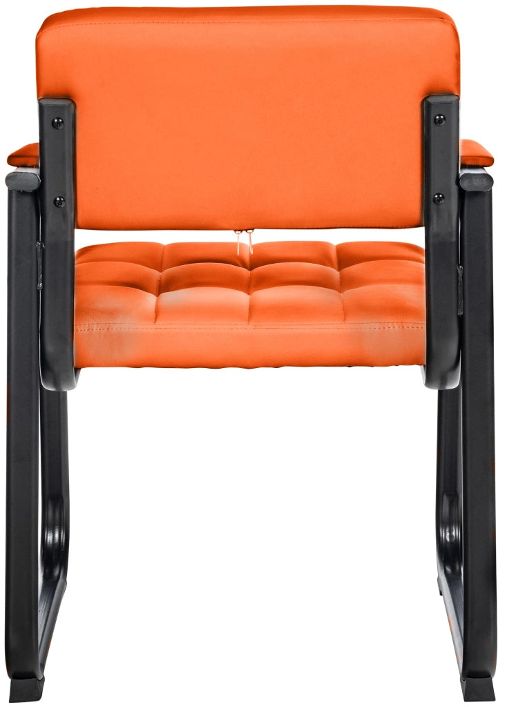 Sedia Visitatore Canada B in Similpelle arancione
