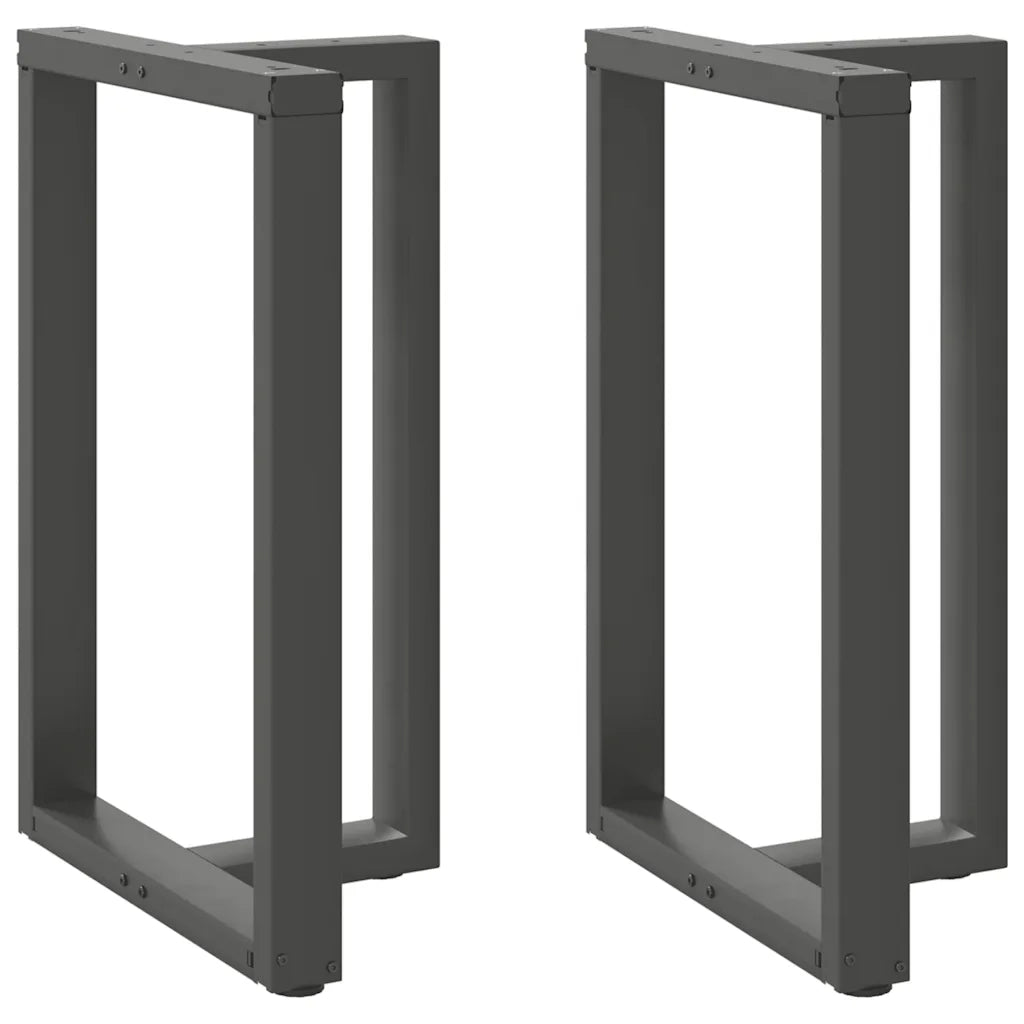 Gambe per tavolo da bar a forma di T 2 pz Antracite 60x35x(90-91) cm Acciaio