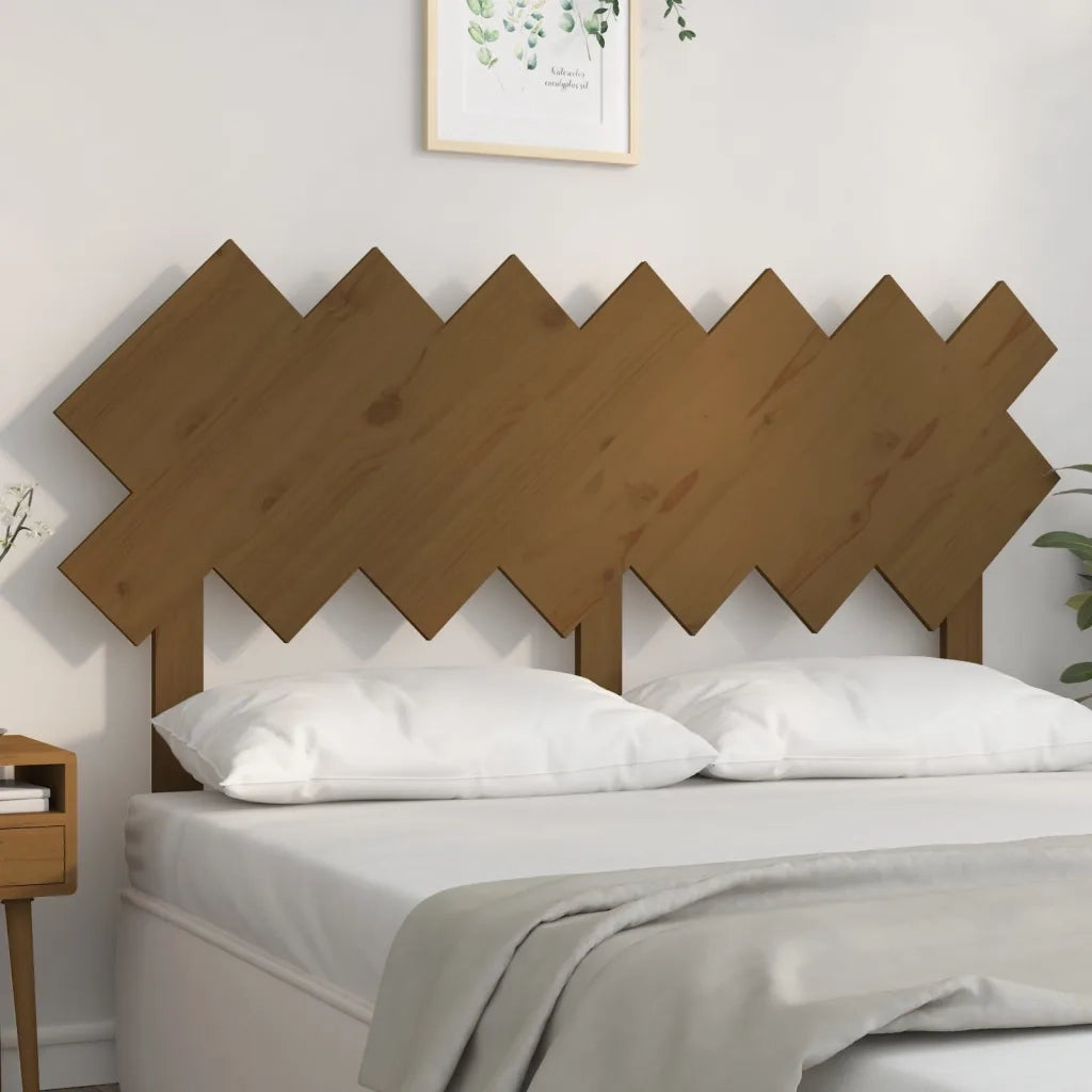 Testiera per Letto-Testata-Testiera Decorativa Ambra 141x3x80,5 cm Legno Massello di Pino