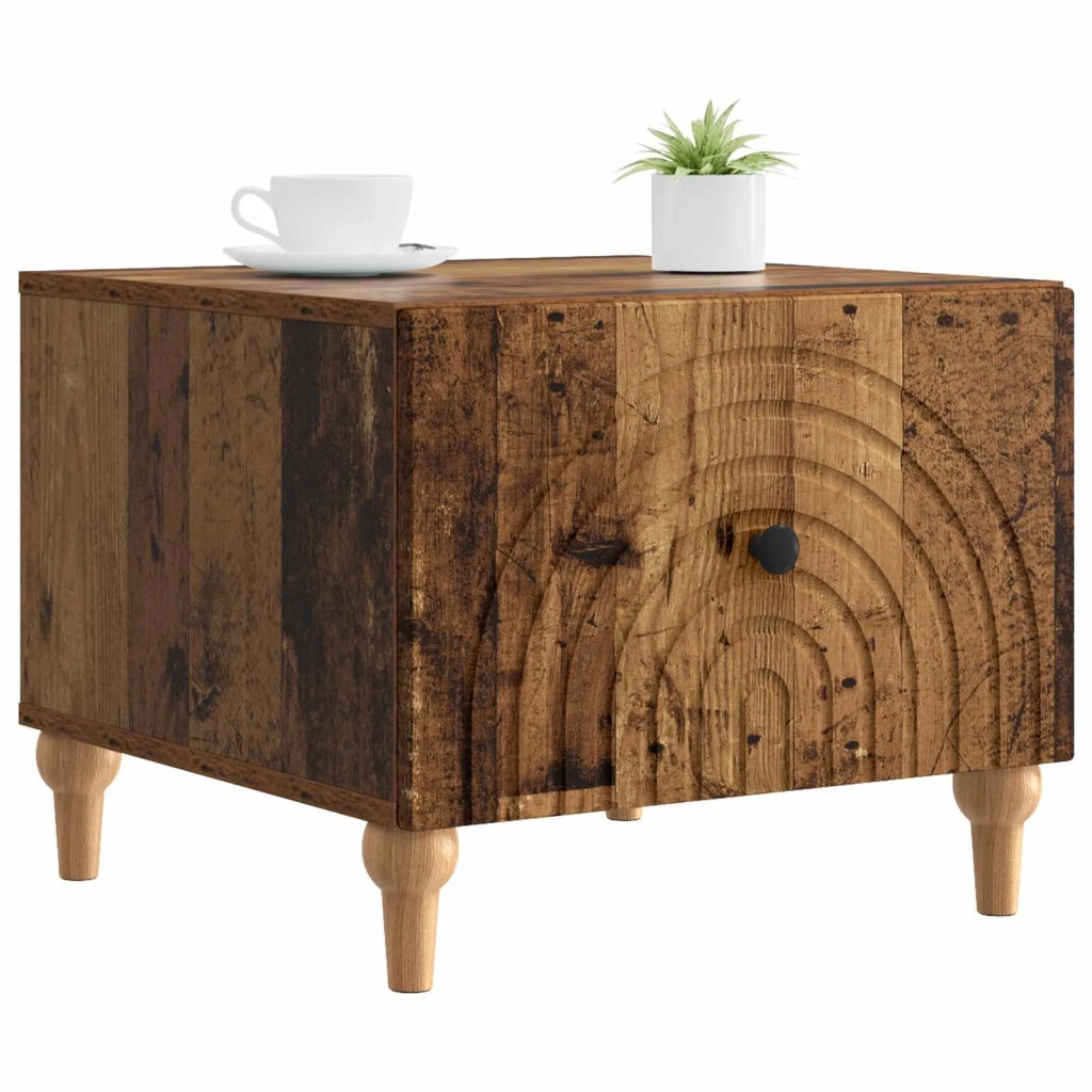 Tavolino da salotto con cassetto Legno antico 49 x 50 x 40 cm