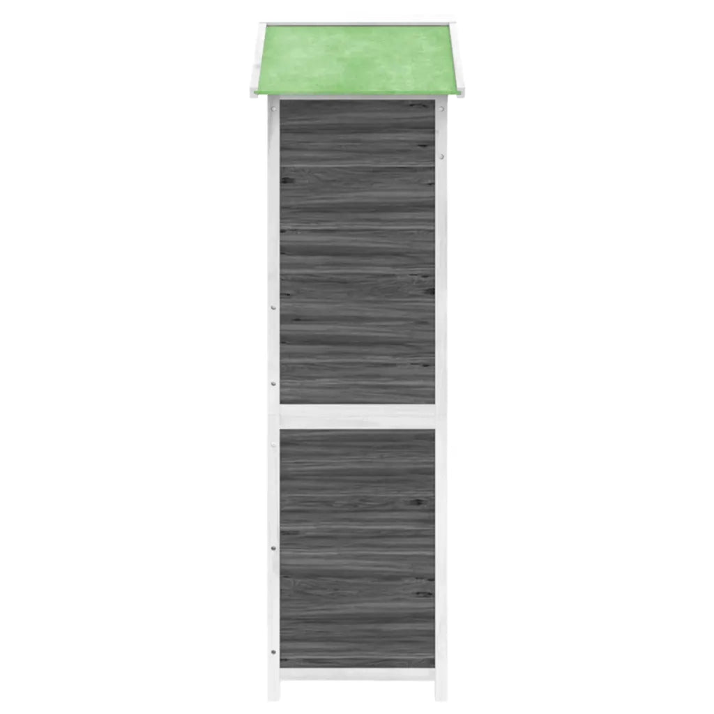 Rimessa da Giardino Grigia 120x53,5x170 cm Legno Massello Pino 172247