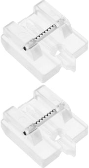 Piede di macchina trasparente - 2 pezzi - Compatibile con Pfaff Expression/Hobby/Select - Codice articolo 820474096 - Ricambio - Plastica duratura - Piede di macchina per cucitrici