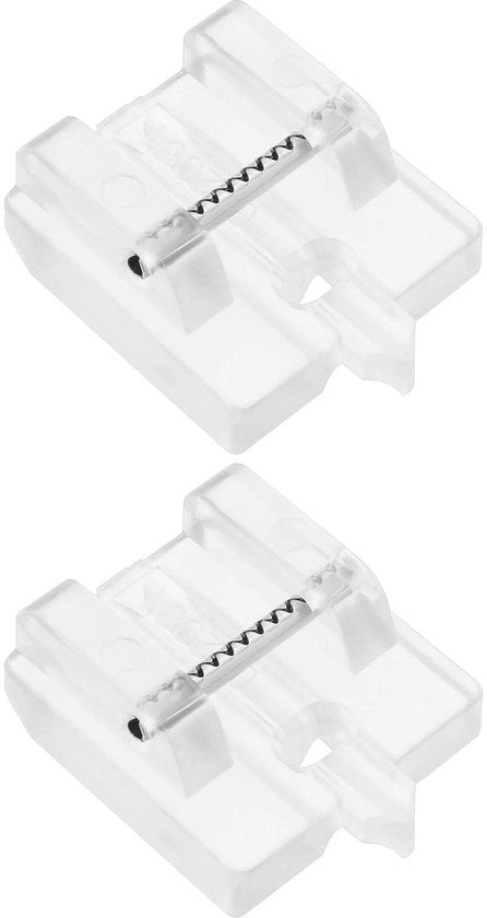 Piede di macchina trasparente - 2 pezzi - Compatibile con Pfaff Expression/Hobby/Select - Codice articolo 820474096 - Ricambio - Plastica duratura - Piede di macchina per cucitrici