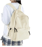 Borsa da Scuola per Ragazze, Borsa Casual per Viaggi, 14 Pollici Borsa Portatile per Laptops Leggere Borsa con Tasca per Libri per Studentesse Borsa da Ufficio per Uomini, Beige