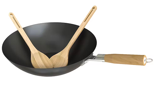 Padella in ghisa antiaderente c/manico campingaz mandarin wok