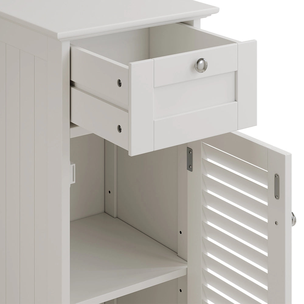 Vicco Mobiletto bagno Bianco 32 x 87 cm con anta e cassetto