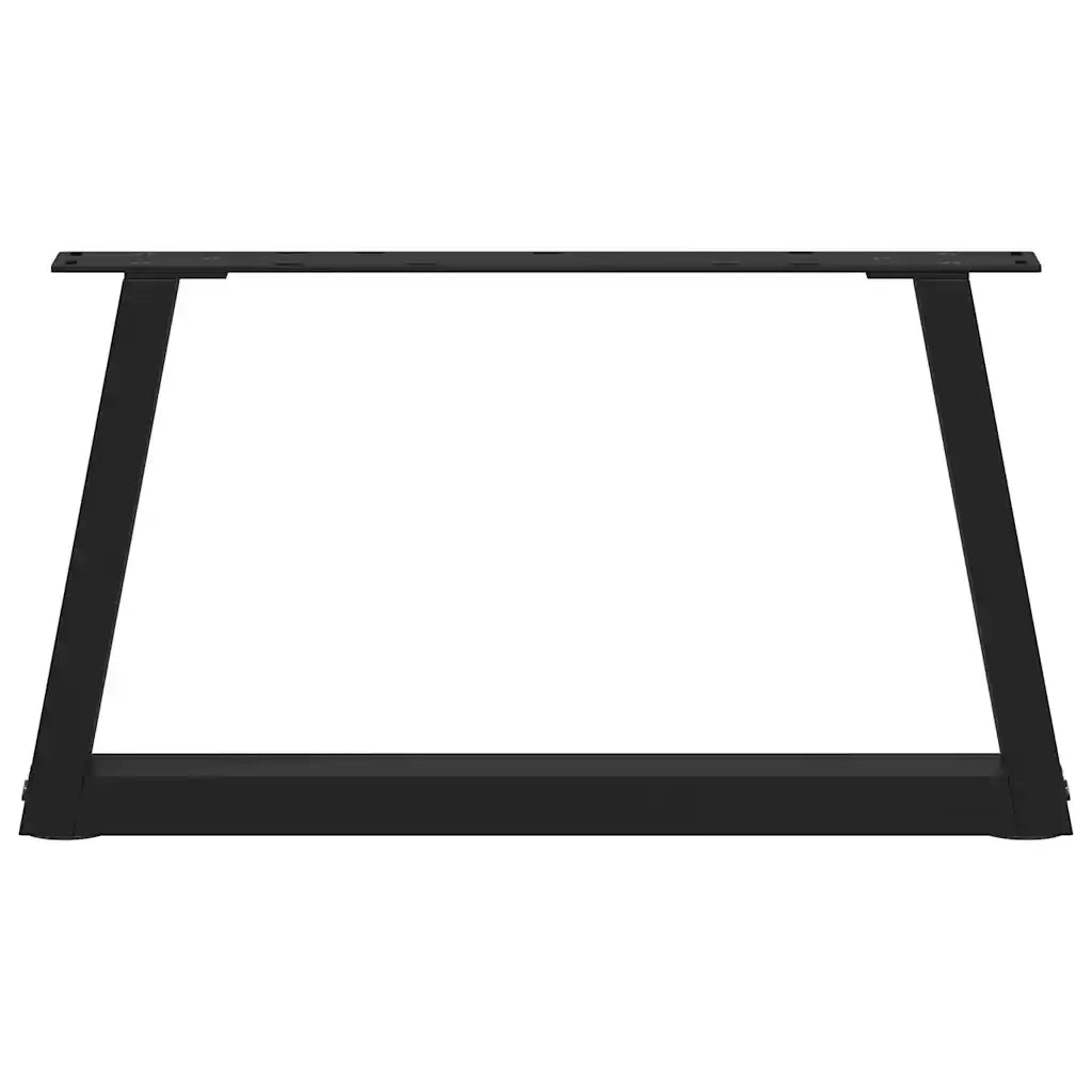 vidaXL Gambe per Tavolino da Caffè a Forma di V 2 pz Nere 60x(30-31,3) cm Acciaio