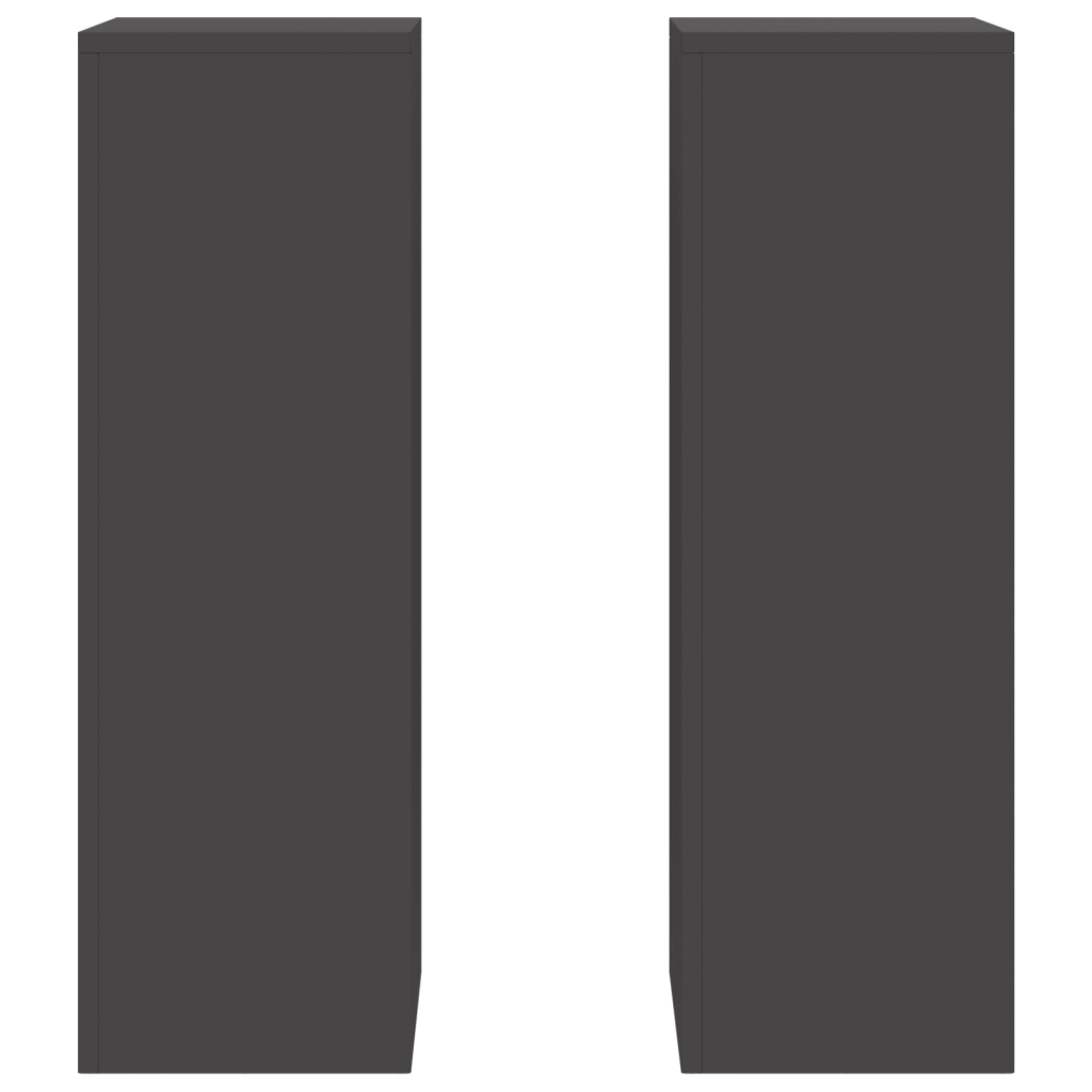 Supporti per Piante da Esterno Pillar 2 pz Nero 24x24x75 cm Acciaio