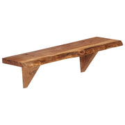 Mensole 2 pz 60x20x18 cm in Legno Massello di Acacia 247927