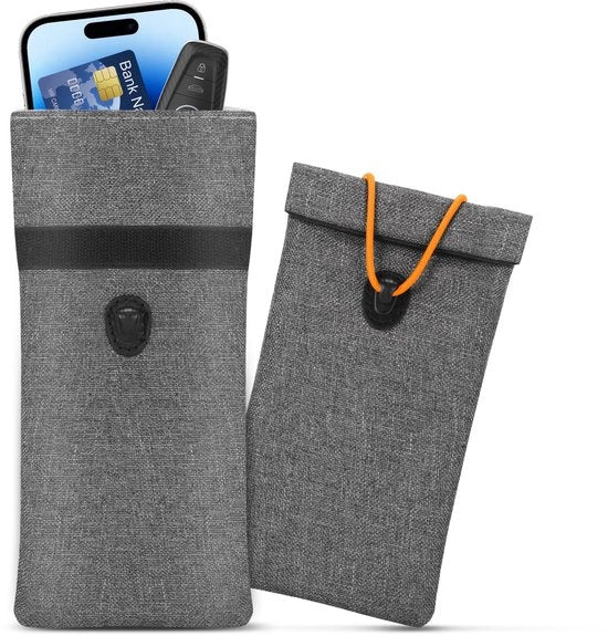 Tas per chiave, copri chiave Oxford in tessuto con chiusura a strisce adesive forti e gomito elastico, tessuto integrato per schermare segnali per bloccare segnali e prevenire furto