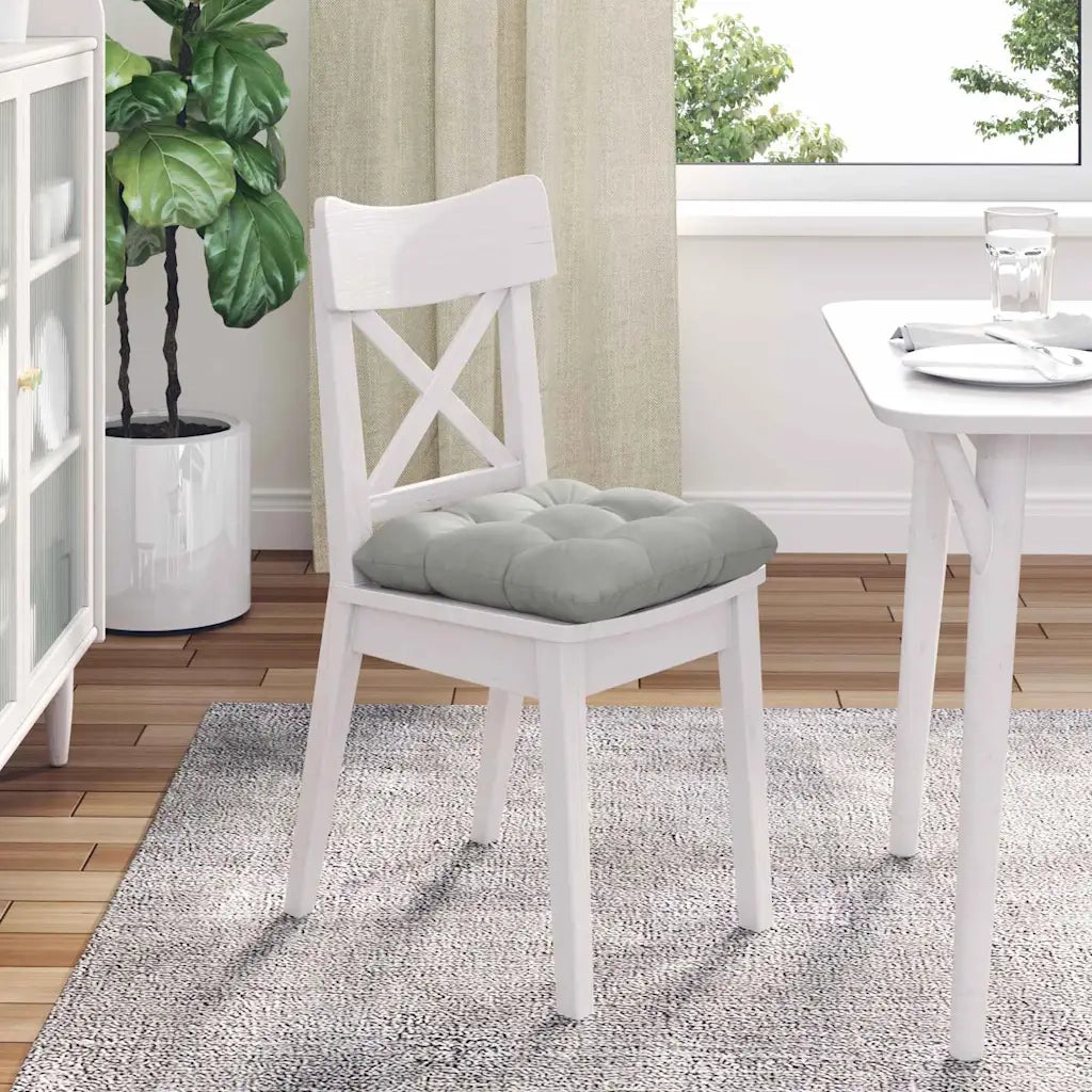 Cuscini per Seduta 4 pz | Cuscini per sedie Grigio chiaro 45 x 45 cm