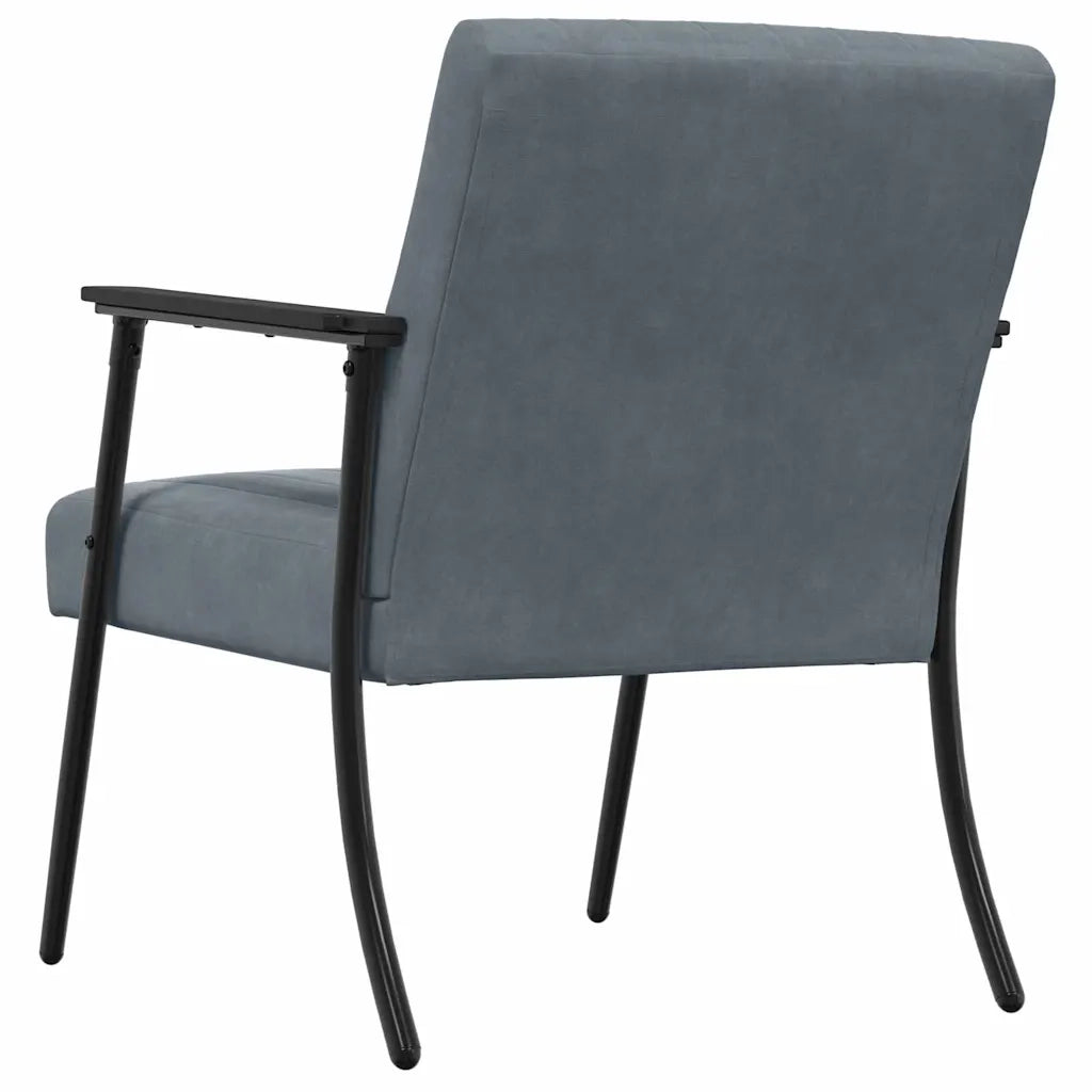 Poltrona | Sedia Relax Grigio scuro 59 x 75 x 78 cm Velluto