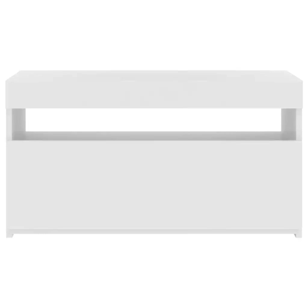 Mobile TV | Armadietto TV | Mobile Porta TV con Luci LED Bianco 75x35x40 cm