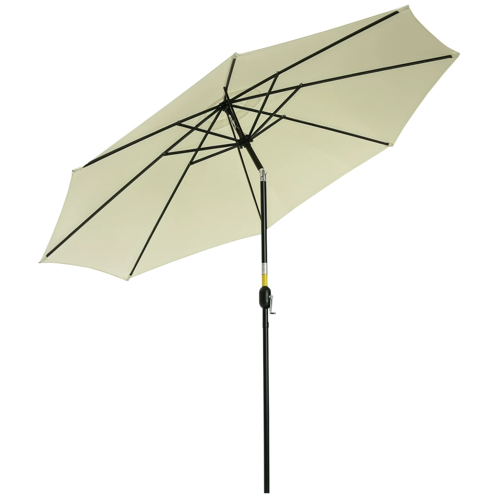 Ombrellone da giardino inclinabile ¨C zephmum ¨C Beige Polyester 180g/m2 ? 3 m