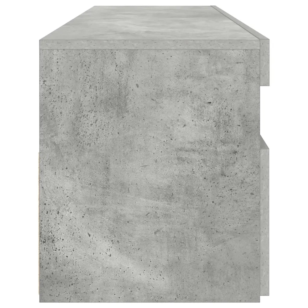 Mobile Porta TV con Luci LED Grigio Cemento 90x35x40 cm 804386
