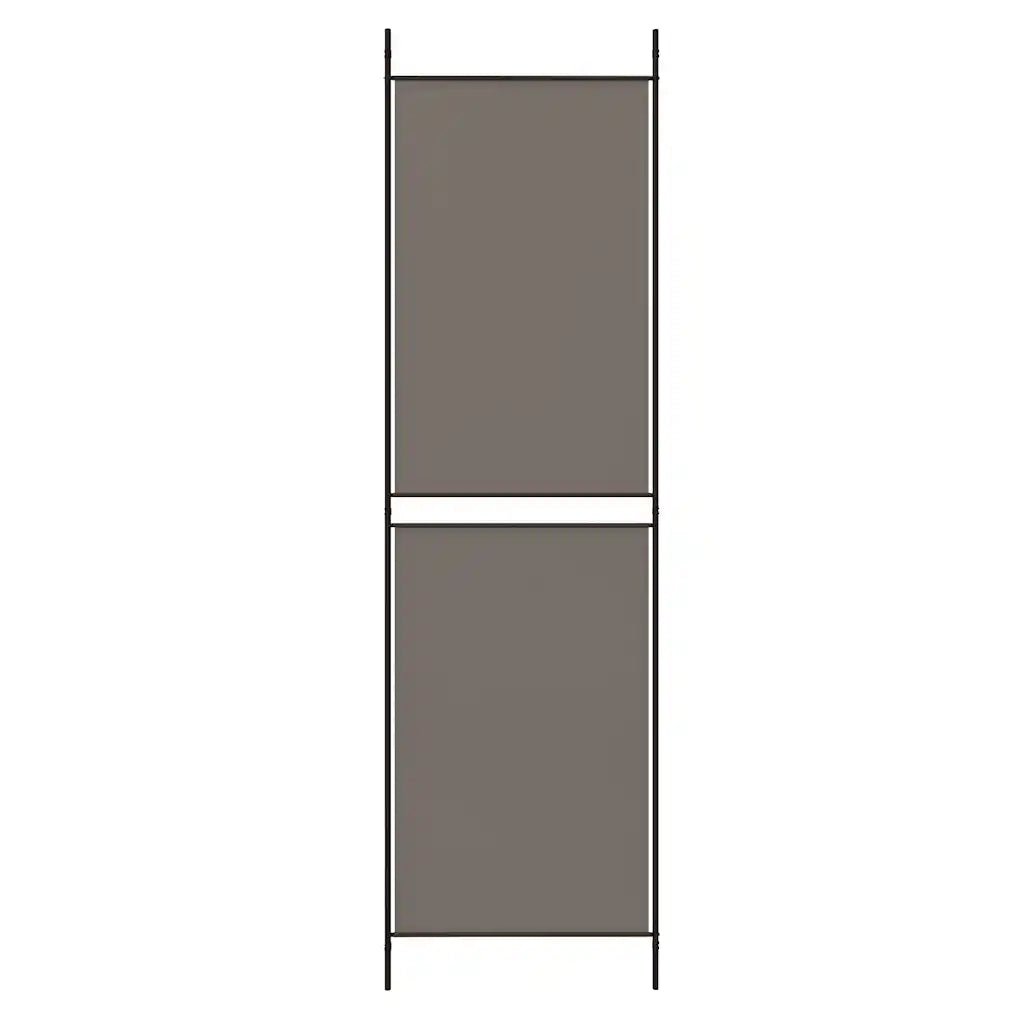 Divisorio a 4 Pannelli Antracite 200x220 cm Tessuto 350248