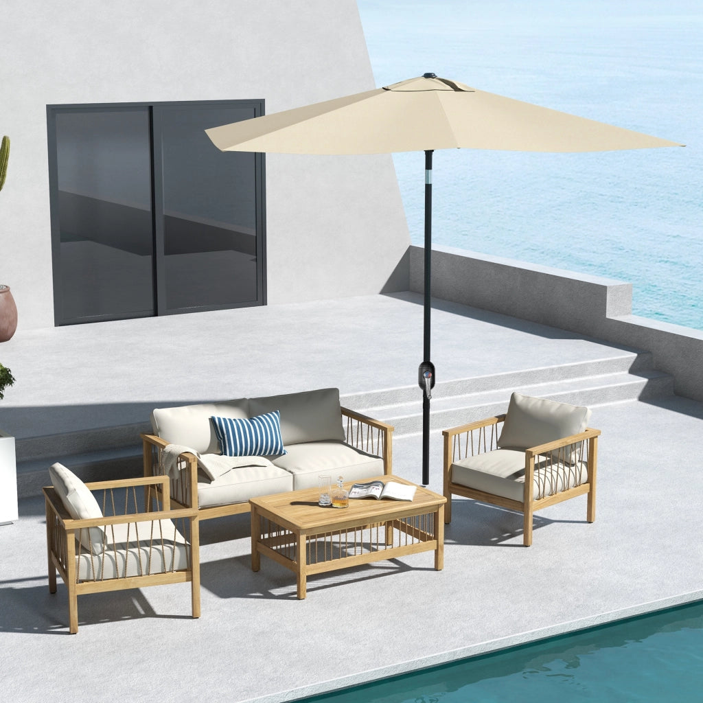 Parasole rettangolare inclinabile 2x3 m ¨C zephmum ¨C crema