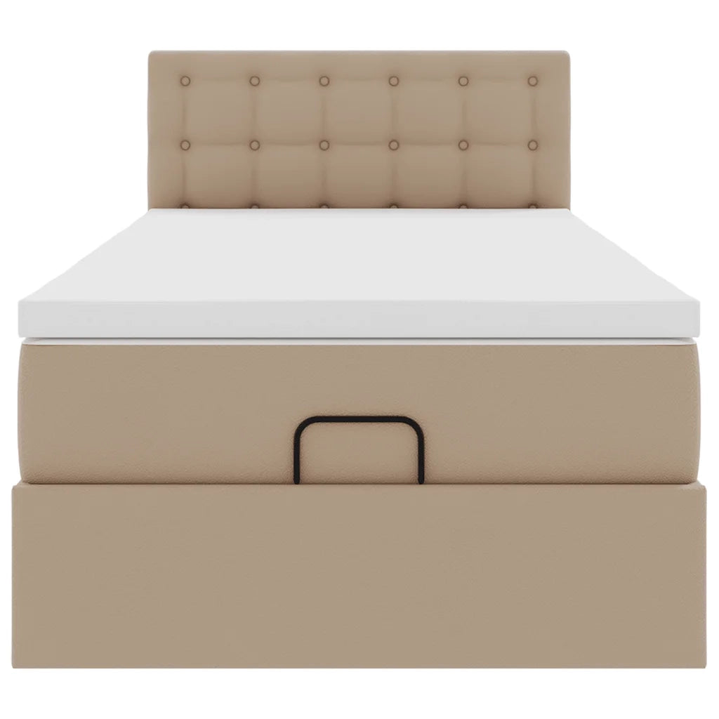 Struttura Letto Pouf con Materasso 90x200 cm Similpelle 3312136