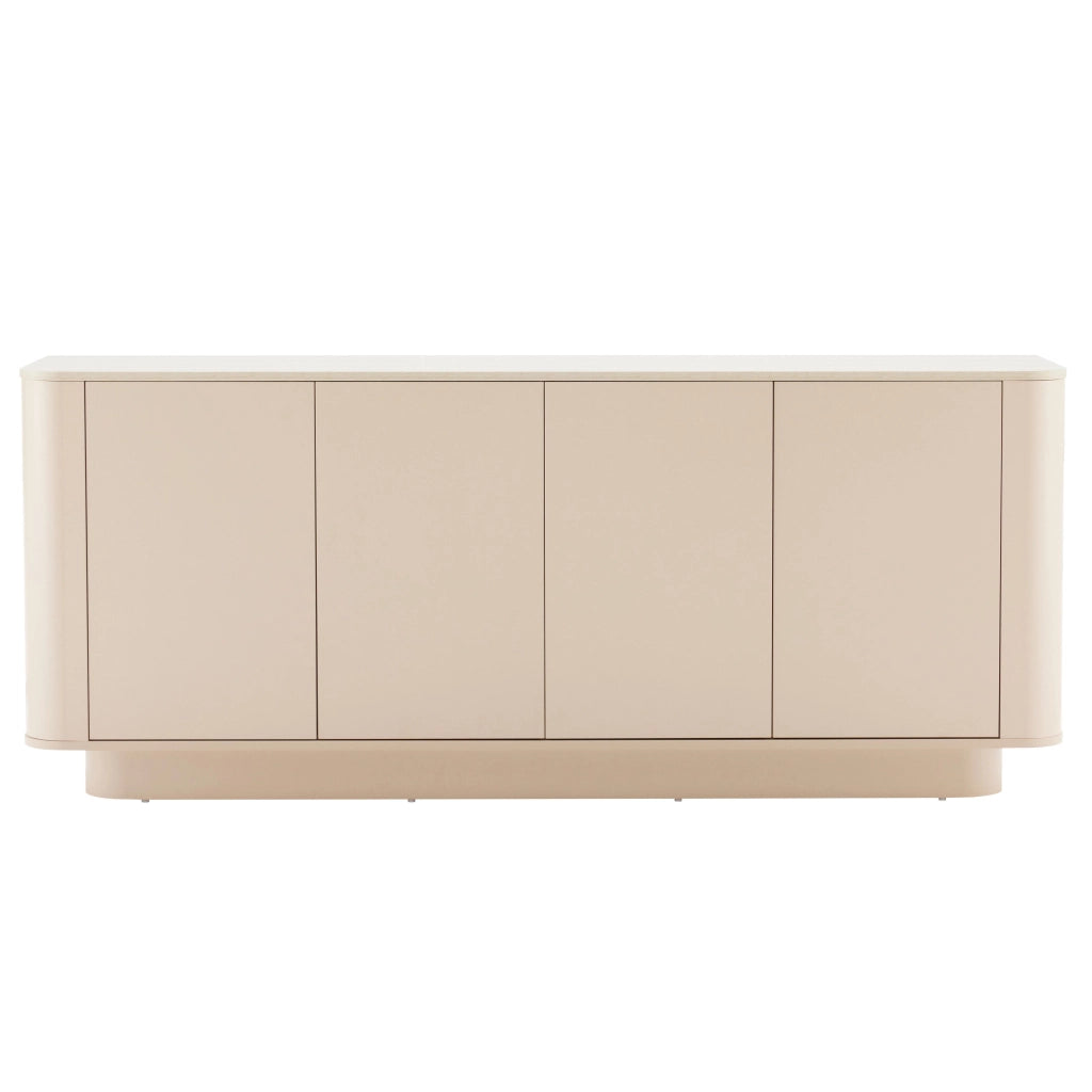 Oviala - Credenza semplice a 4 ante 180 cm crema