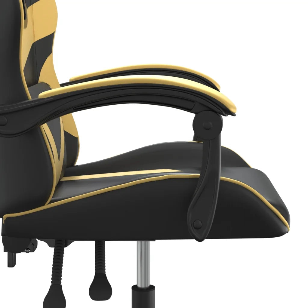 Sedia da Gaming Nera e Oro in Similpelle cod mxl 64497