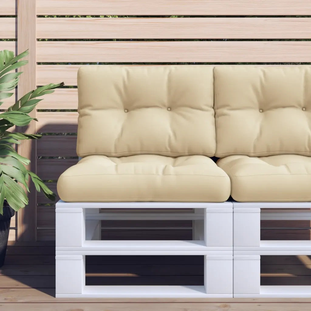 vidaXL Cuscini per Pallet 2 pz Beige in Tessuto