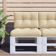 vidaXL Cuscini per Pallet 2 pz Beige in Tessuto