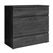 Cassettiera VELTIS 4 cassetti – L92 x H85 cm – Arredamento moderno colore frassino nero