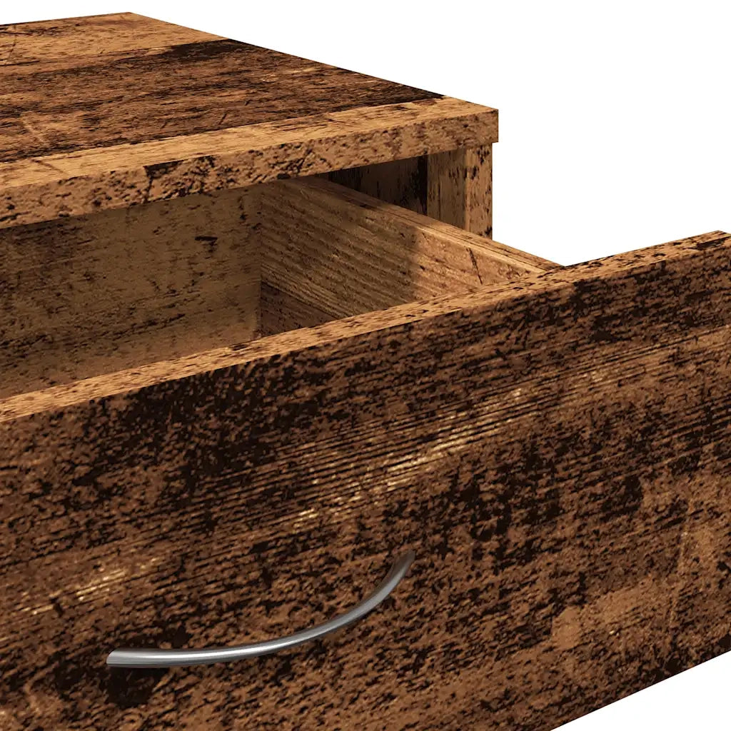 Mobiletto con Ruote Legno Antico 46x36x59 cm in Truciolato 856660