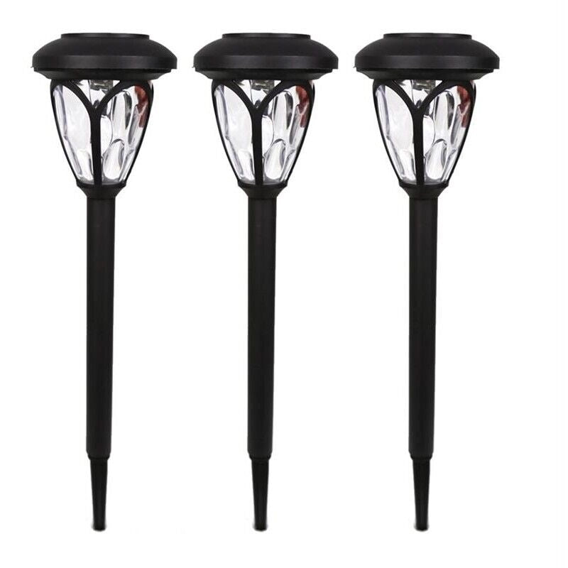 HIGH-TECH SET DI 3 LAMPADE SOLARI TONDE 10 X 40 CM COLORE NERO