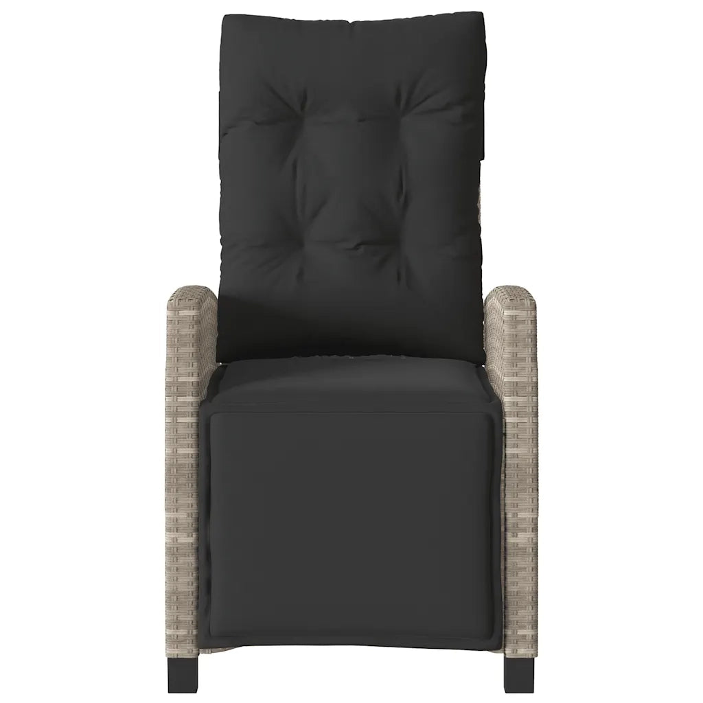 Set da Bistrò 3 pz con Cuscini Grigio Chiaro in Polyrattan
