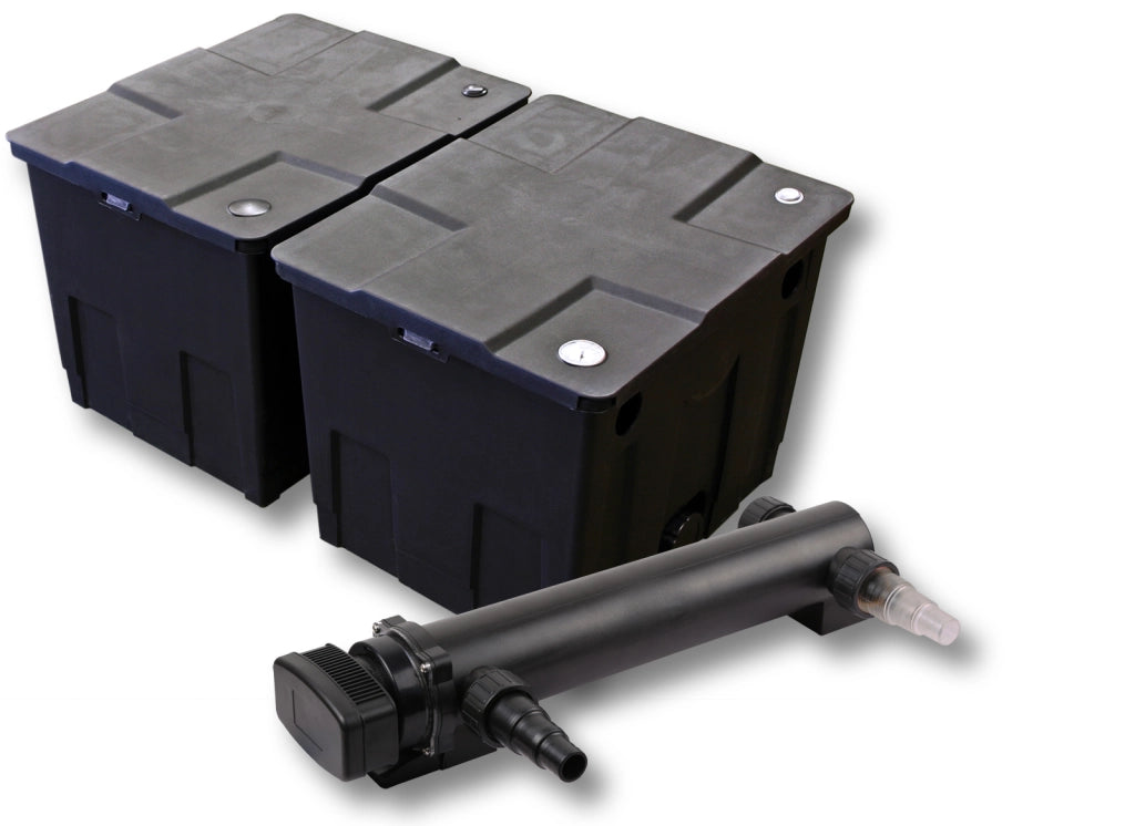 set per laghetti filtro a 2 camere 60000l chiarificatore UVC serie 3 da 24W