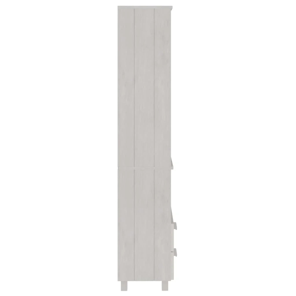 Buffet credenza cassettiera armadio mobile contenitore organizer per cucina soggiorno salotto 60 x 35 x 180 cm legno massello di pino bianco 02_0032129