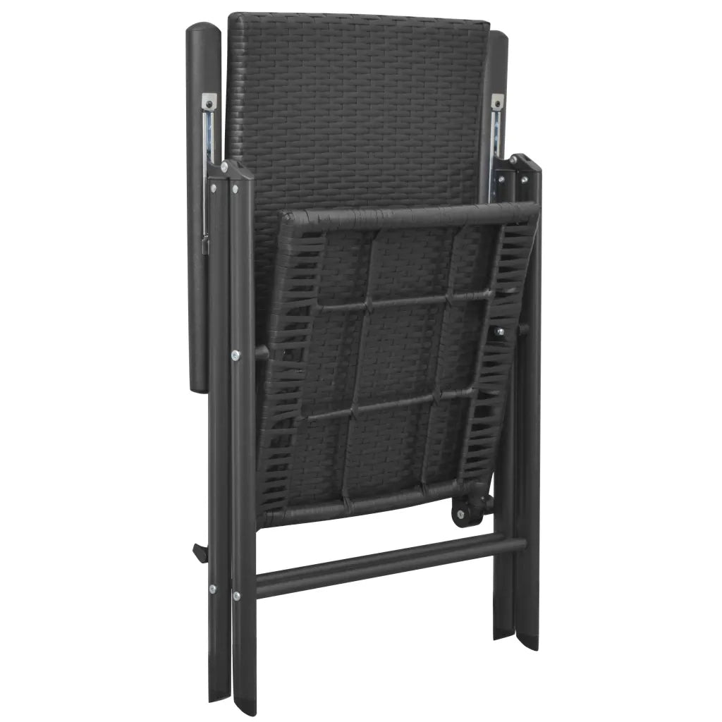Set da Pranzo da Giardino 3 pz | Set Salotto da Giardino Nero