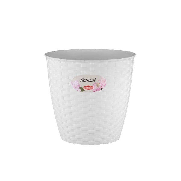 Vaso da Interno o Esterno Giardino Casa Natural Bianco 19 cm