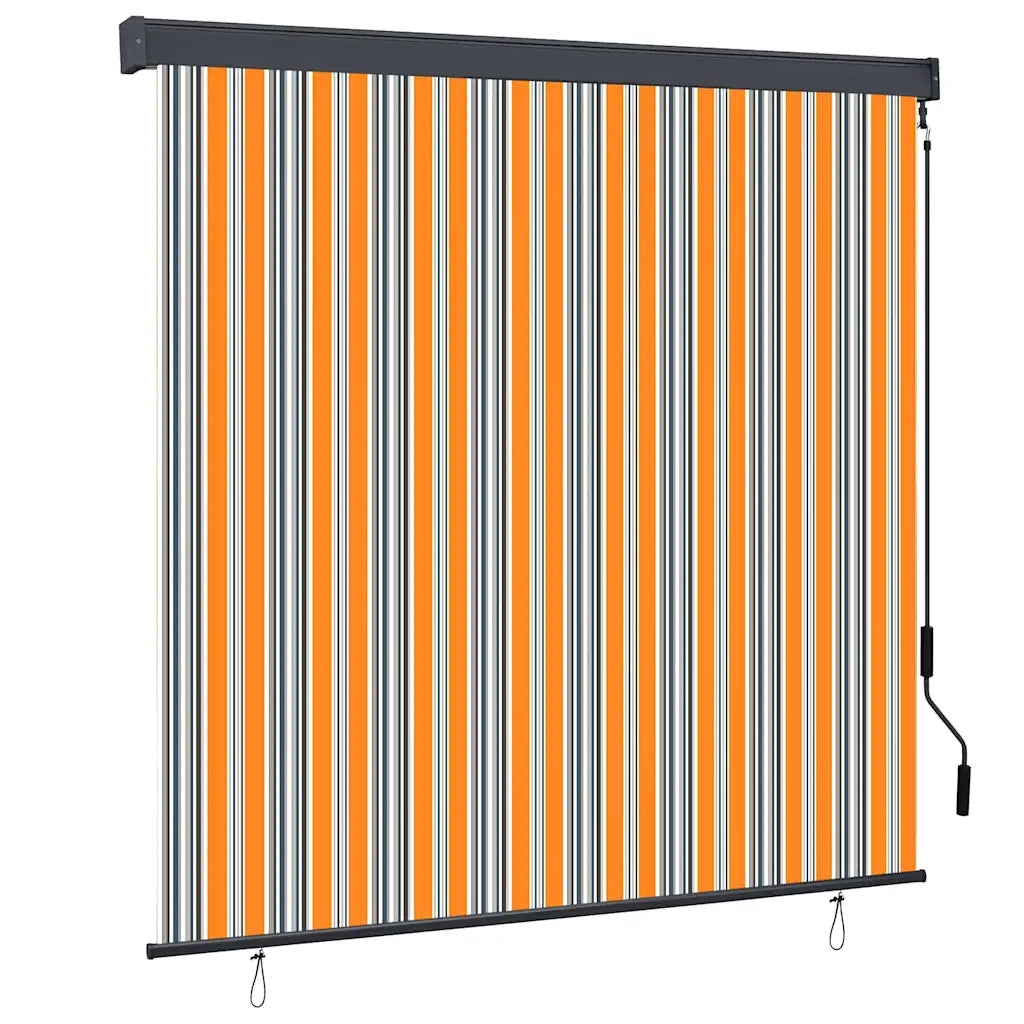 Tenda a rullo Giallo e Blu 180 x 250 cm Tessuto e Alluminio 362082