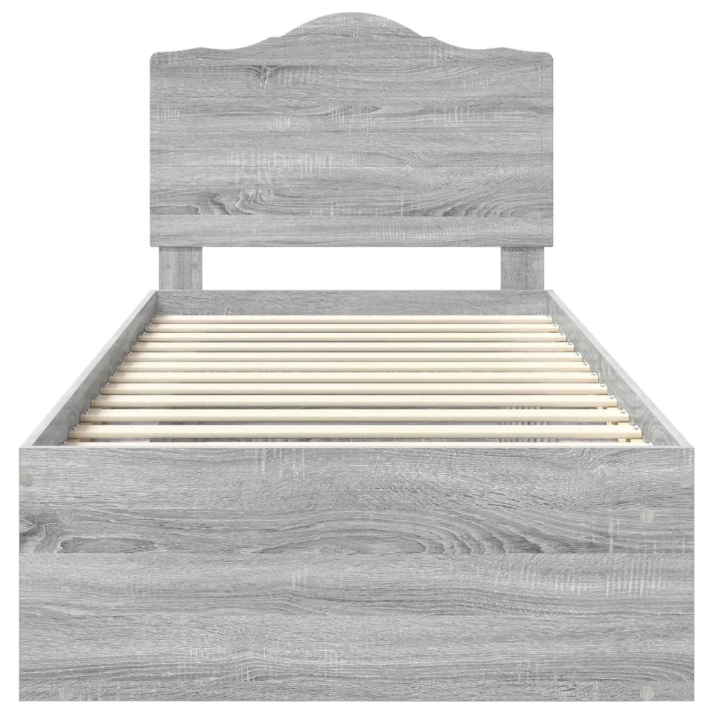 Struttura del letto Grigio Sonoma 90 x 190 cm Pino massello 3413367
