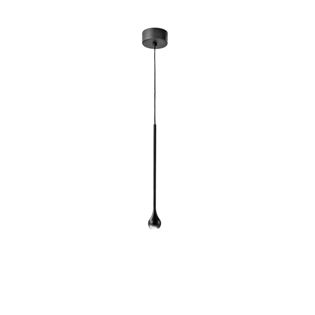 Lampada a Sospensione URSULA S/P Nero - Sospensione Singola Led 5W 3000K 255lm Fascio 24° Montatura in Alluminio IP20 - Gea Luce