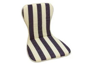 CUSCINO GRECIA A RIGHE BLU PER SEDIA MONOSCOCCA IMPILABILE- - cm.48x78h. spessore cm.3 - 2 pezzi