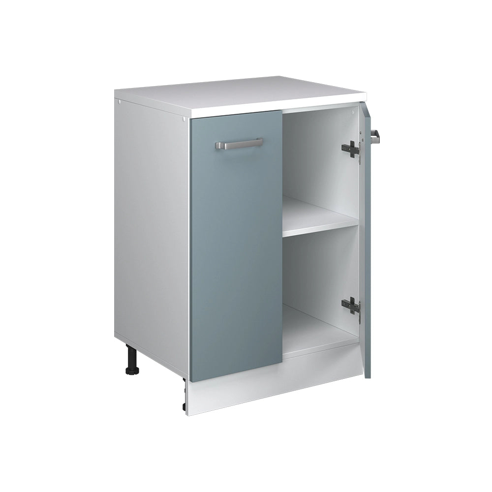 Mobile per mansarda Rion Grigio-blu/Bianco 60 x 83.8 cm senza inclinazione con 2 ante Vicco